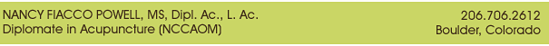 Nancy Fiacco Powell, Licensed Acupuncturist, Queen Anne, Seattle